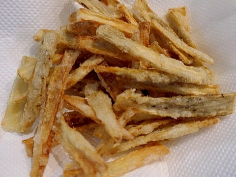 子供も大好き サクサクごぼう揚げ レシピ 作り方 By にゃんたろみかん 楽天レシピ